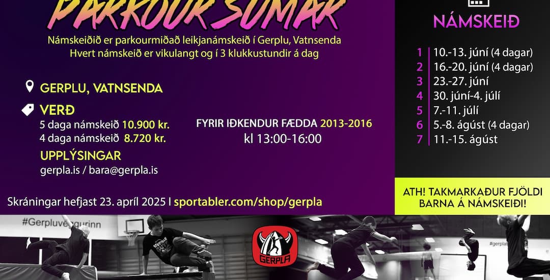 Parkour sumarnámskeið