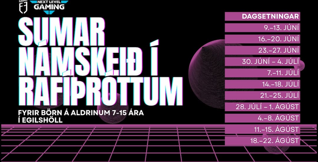 Sumarnámskeið í rafíþróttum